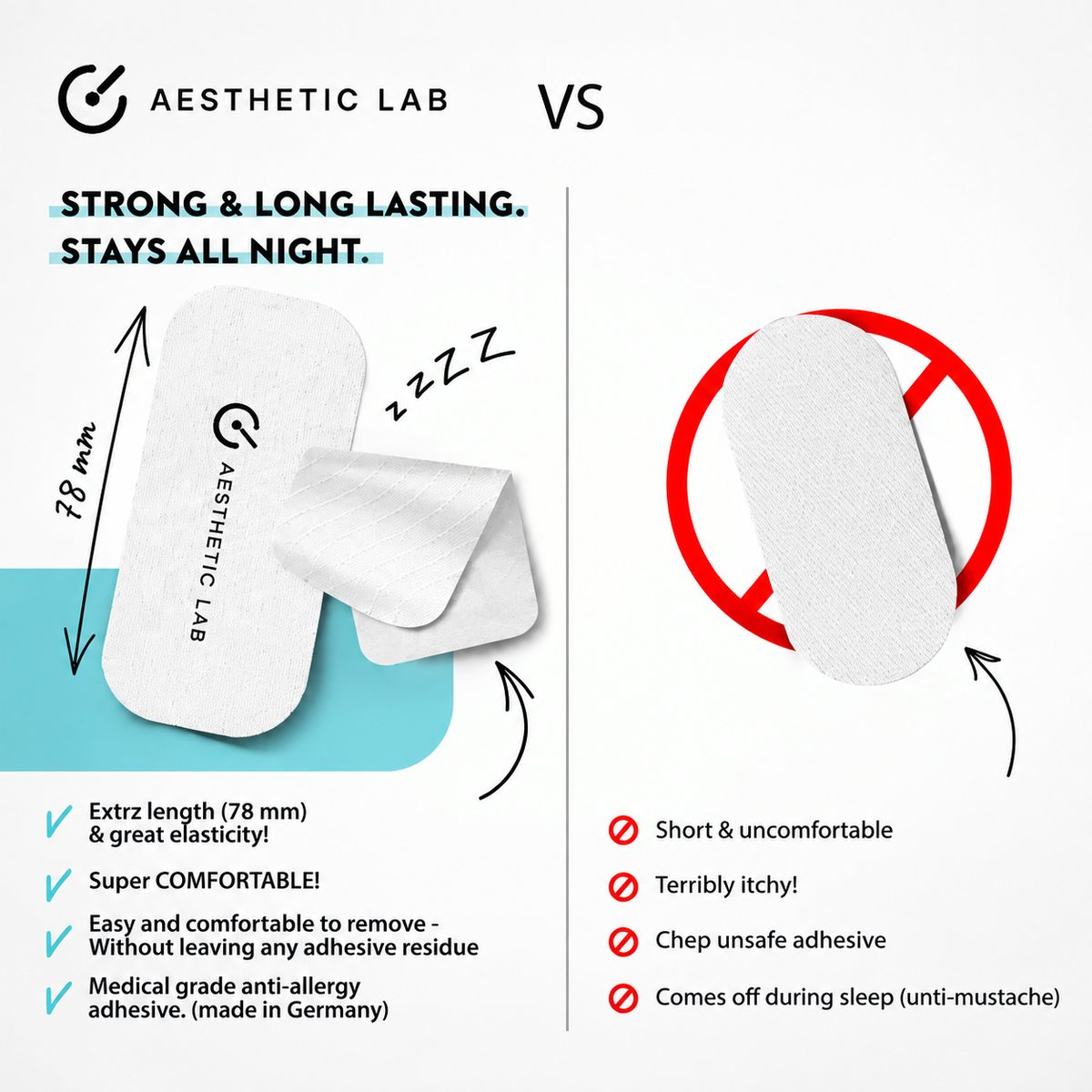 Mouthsthetic® Anti Snoring Mouth Tape