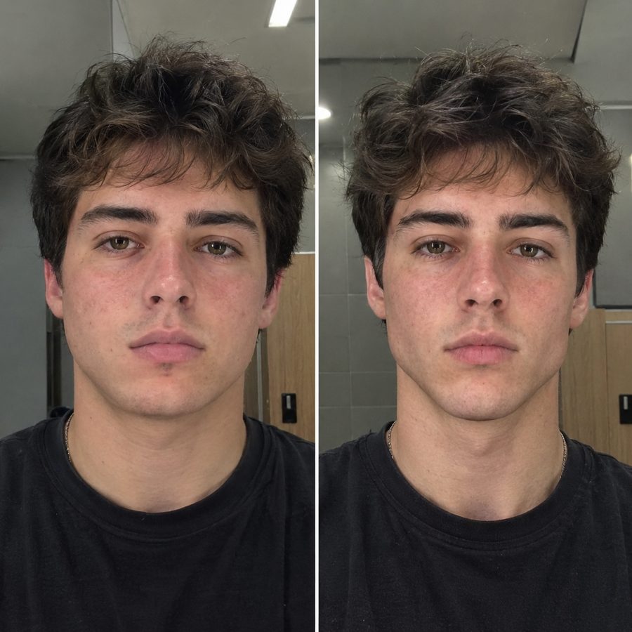 Softer jaw to a visible angle
